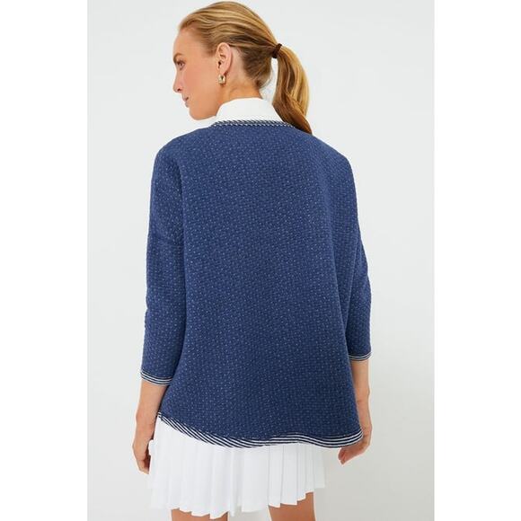 TUCKERNUCK SPORT Heathered Navy Reversible Ally Swing Sweatshirt Size XS/S NWT - Picture 2 of 6